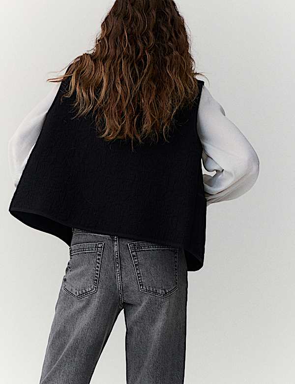 Girlfriend Mid Rise Turn Up Jeans with Lyocell