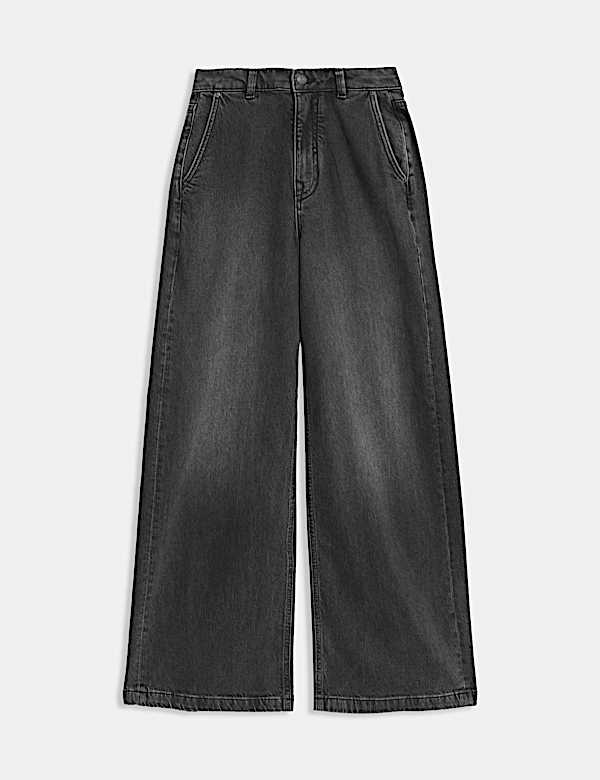 High Waisted Wide Leg Jeans with Lyocell - VN