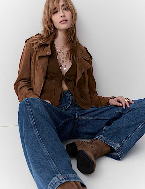 Kn&ouml;chellange Barrel-Jeans Grazer mit hohem Bund - AT