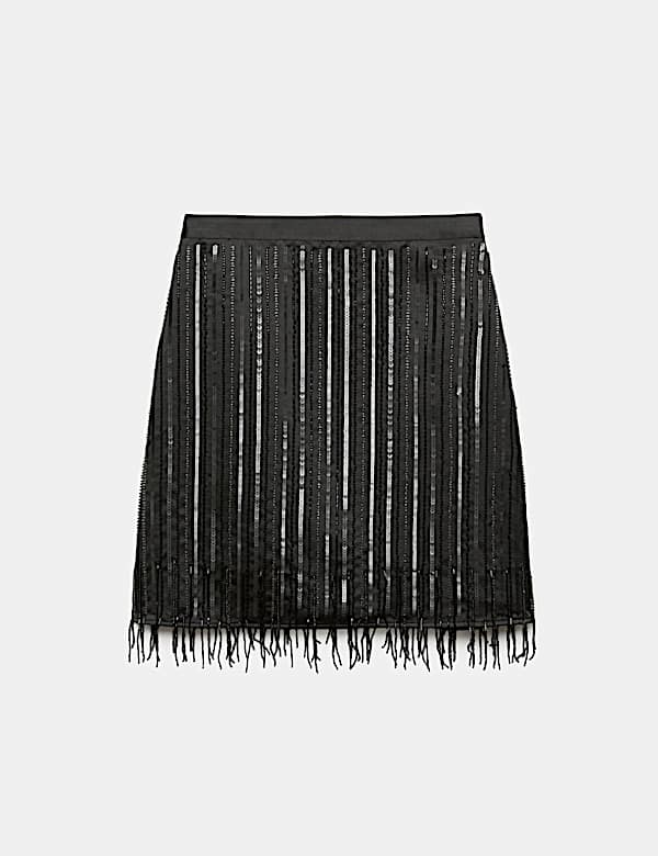 Embellished Mini A-Line Skirt - MV