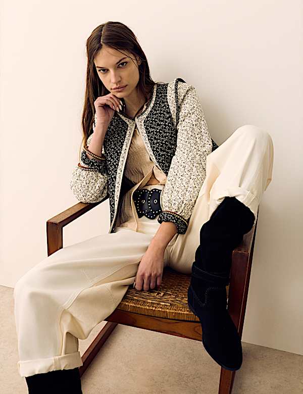 Lyocell Blend Two Tone Panel Barrel Jeans - JP