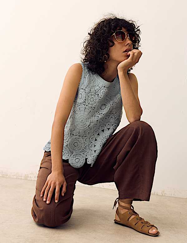 Lyocell Rich Barrel Trousers - HR