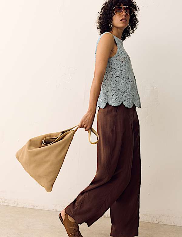 Lyocell Rich Barrel Trousers - HR