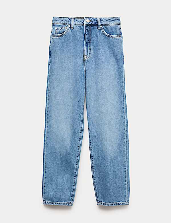 Mom Lyocell Blend Denim Slim Jeans - LU