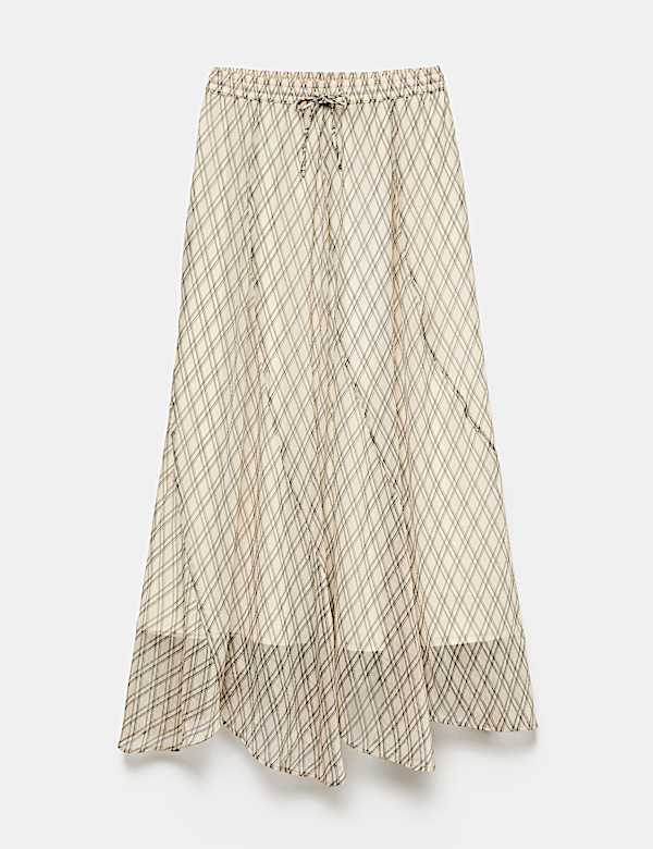 Checked Maxi A-Line skirt - EE