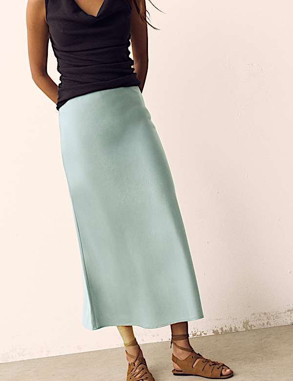 Satin Maxi Slip Skirt - MV