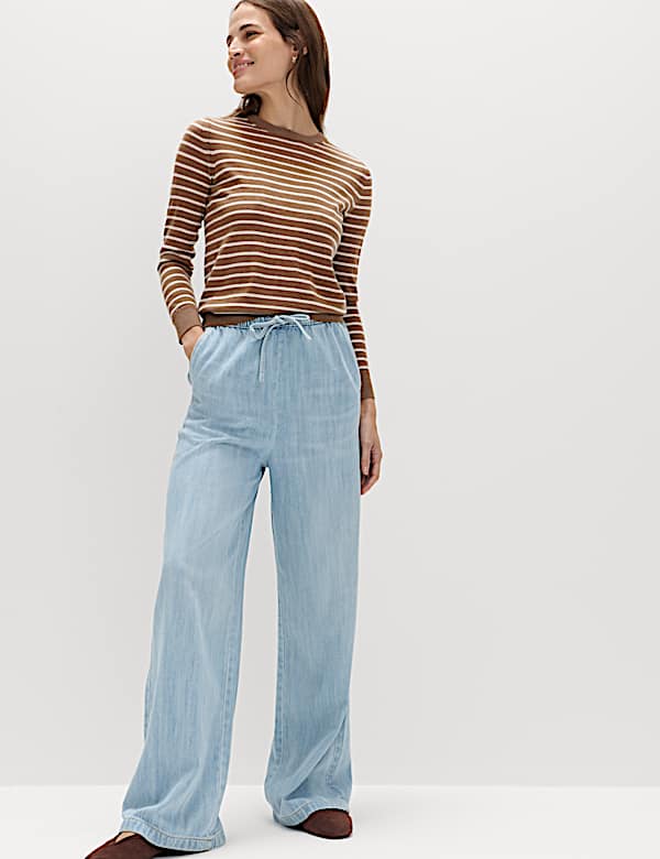 2er-Pack Denim-Jeans zum &Uuml;berziehen mit weitem Bein - AT