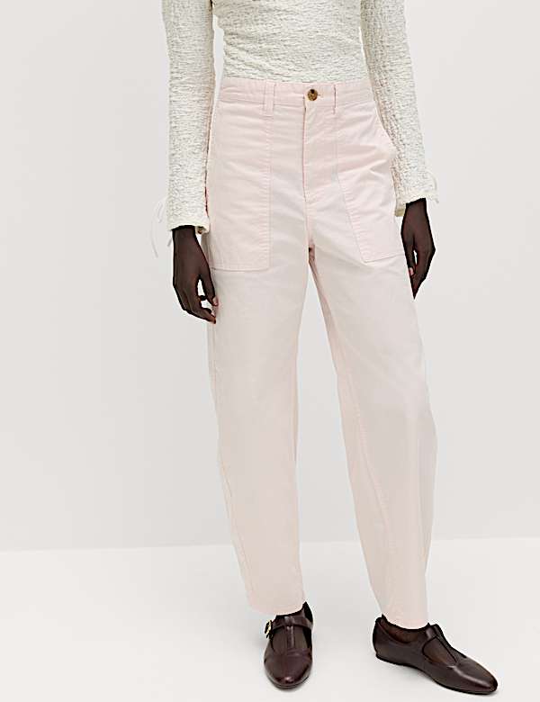 Pantalon Large En 100% Lin Marks & Spencer Taille 10 Long - Rose Cerise - Neuf Sans Étiquette