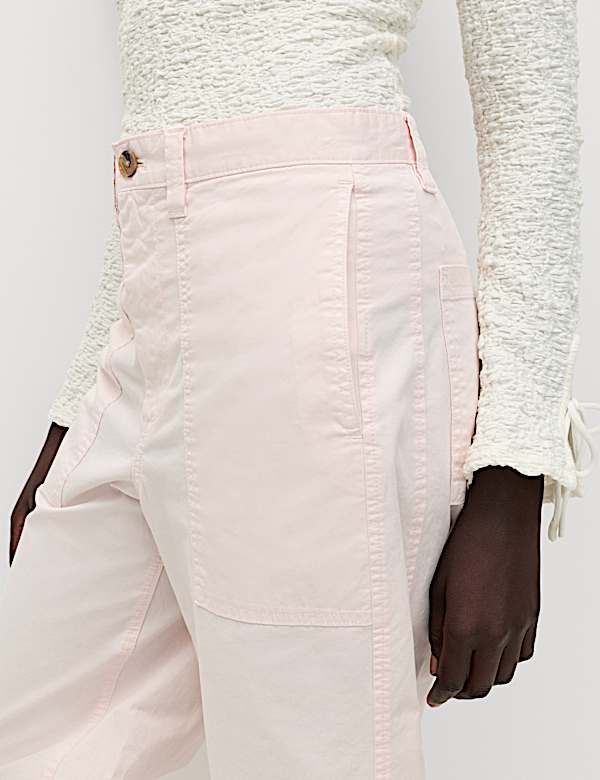 Pantalon coupe barrel en coton - LU