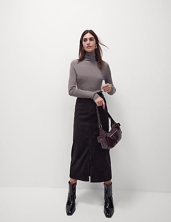 Corduroy Midi Skirt - LT