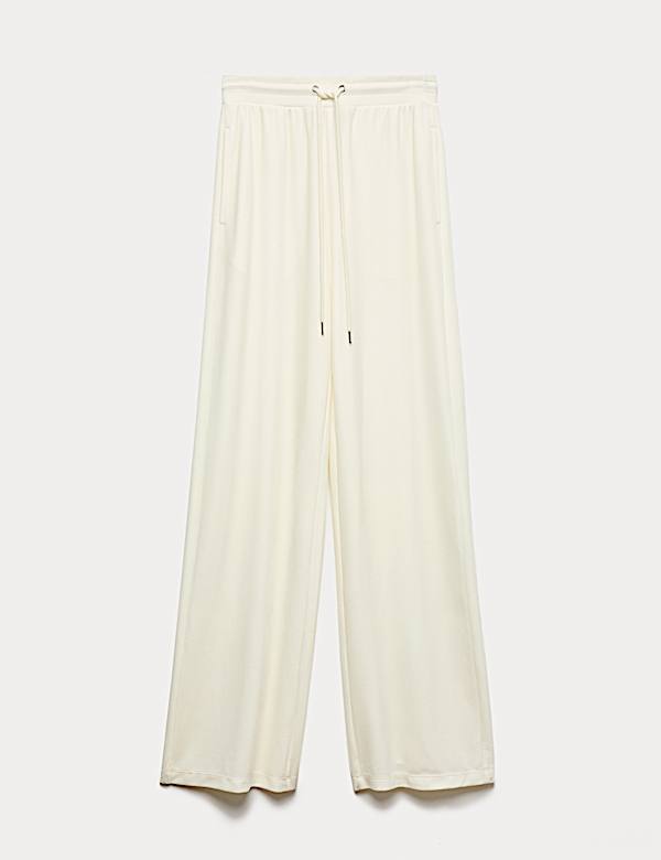 High Waisted Wide Leg Joggers