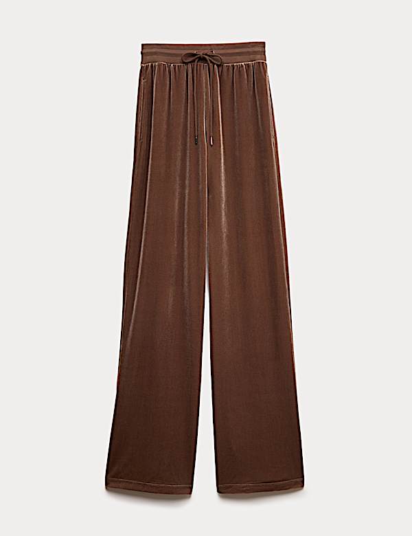 High Waisted Wide Leg Joggers - AL