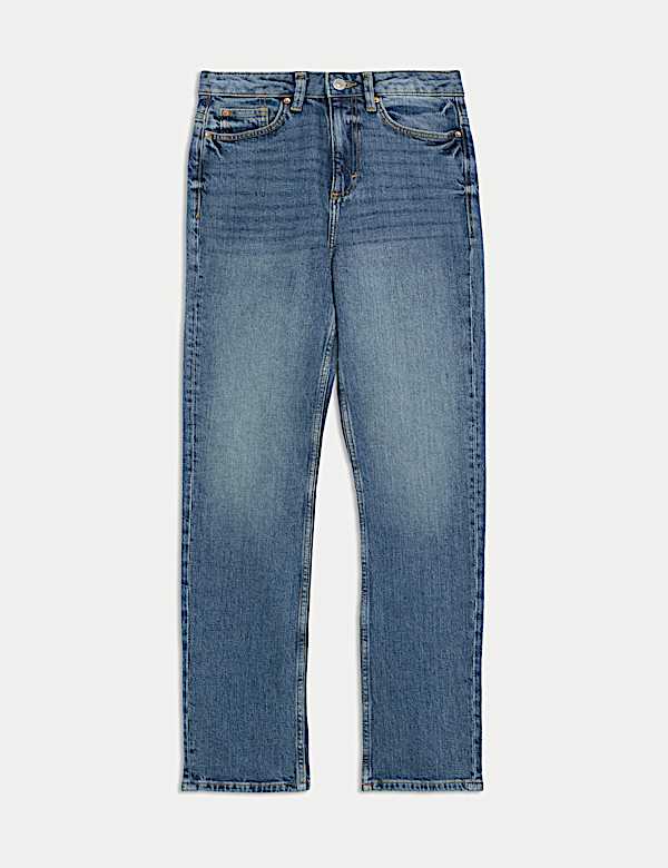 High Waisted Stovepipe Straight Leg Jeans - TW