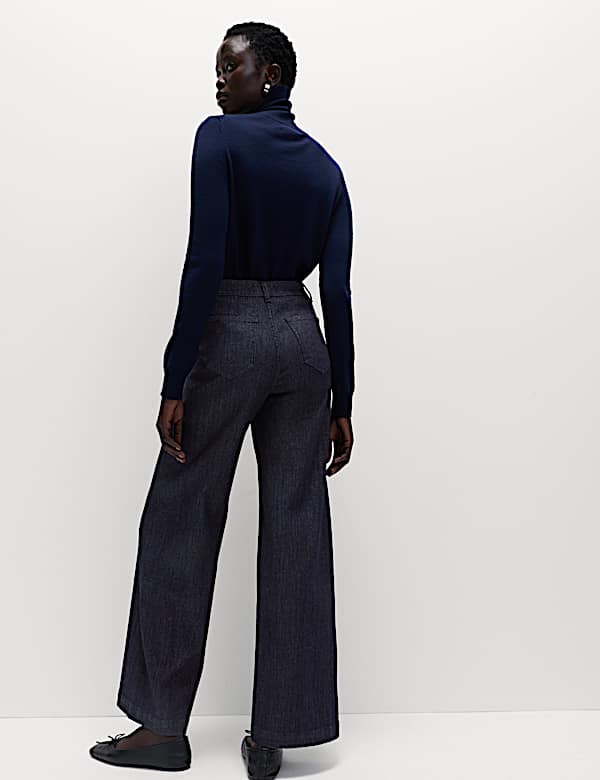 Jean brillant coupe large longueur cheville - LU