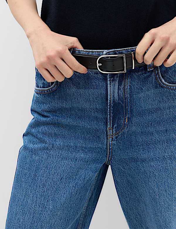 Jeans de pierna ancha de tiro bajo - US
