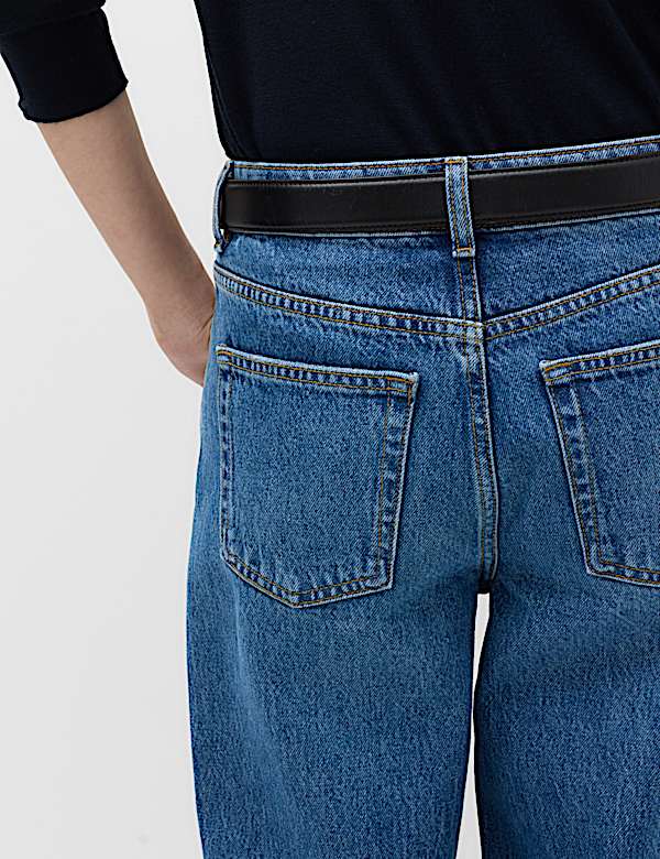 Jeans de pierna ancha de tiro bajo - US
