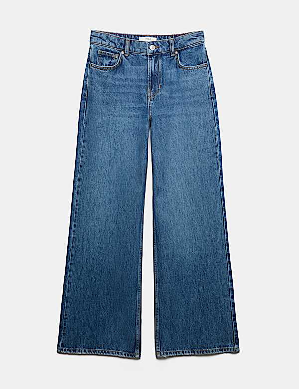 Jeans de pierna ancha de tiro bajo - US