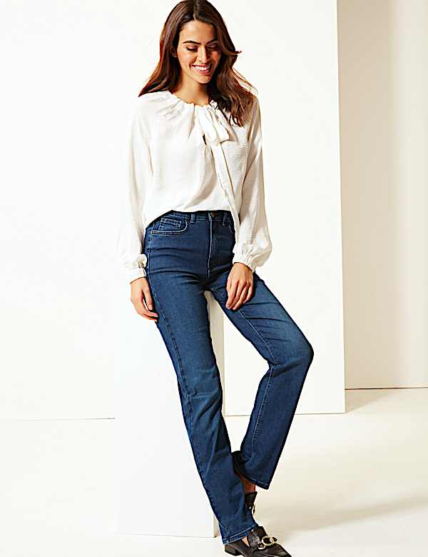 Sculpt & Slim High Waist Straight Leg Jeans