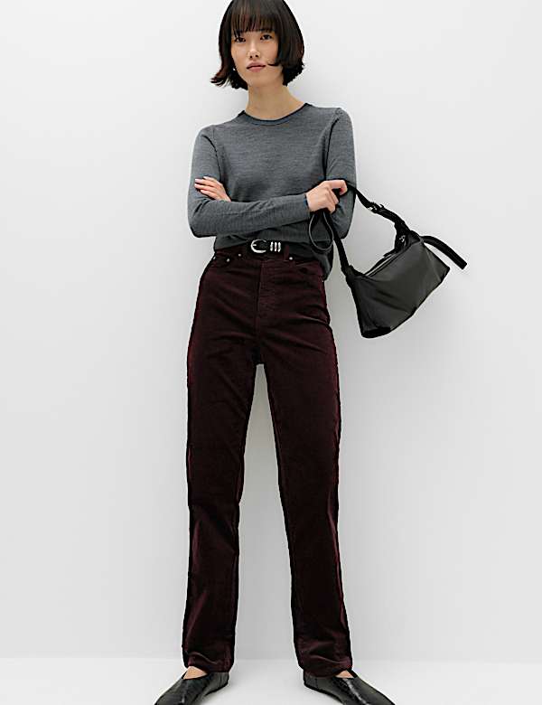 Cord Straight Leg Trousers