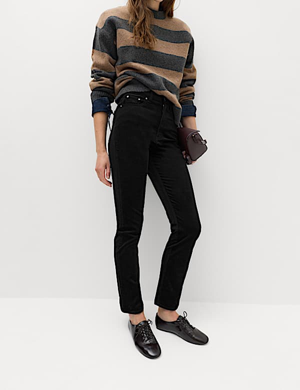 Cord Straight Leg Trousers - NO