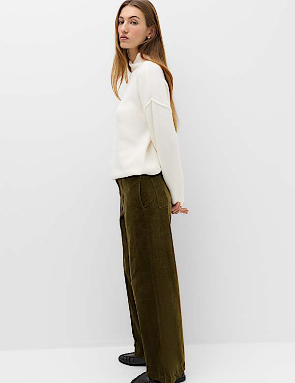 Cord Wide Leg Trousers