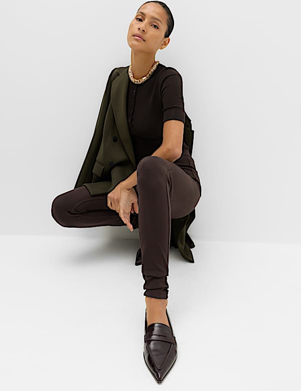 Cosy Pull On High Waisted Jeggings - NO
