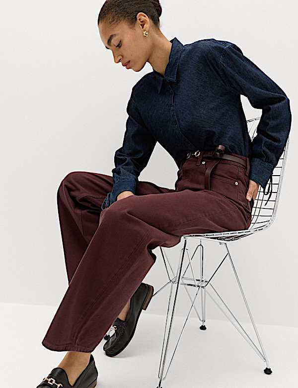 High Waisted Balloon Leg Jeans - LV