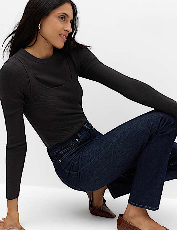 Sienna High Waisted Straight Leg Jeans - US