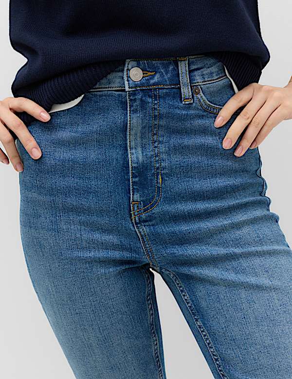 Ivy Mid Rise Skinny Ankle Grazer Jeans - FR