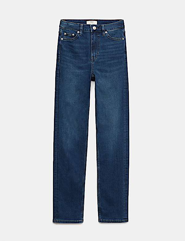 Celana Jeans Straight Leg Berpotongan Pinggang Sedang Sienna - ID