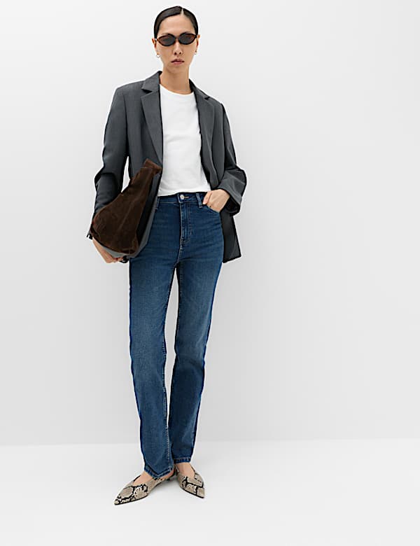 Sienna Mid Rise Straight Leg Jeans
