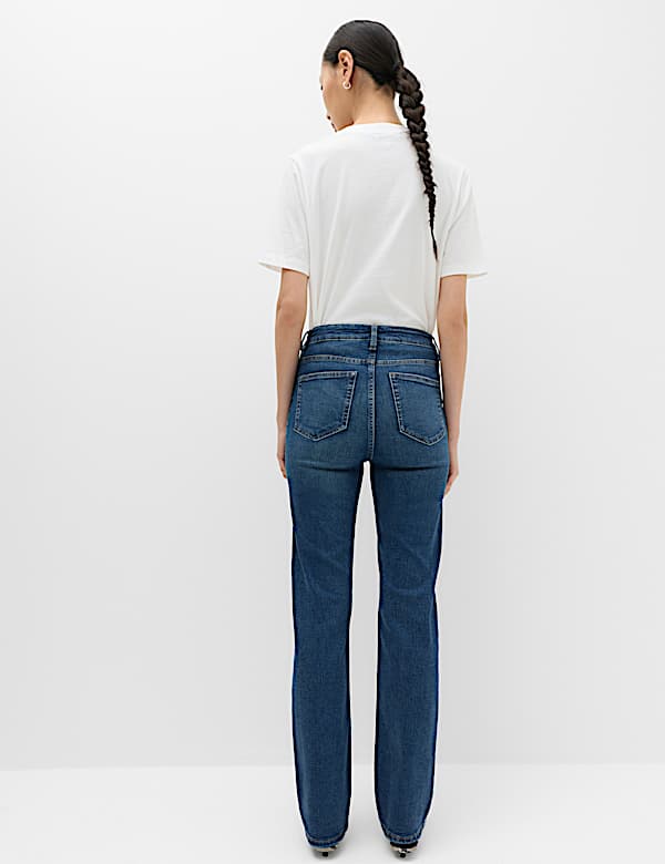 Sienna Mid Rise Straight Leg Jeans