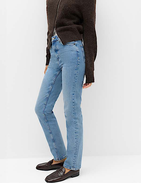 Sienna Mid Rise Straight Leg Jeans