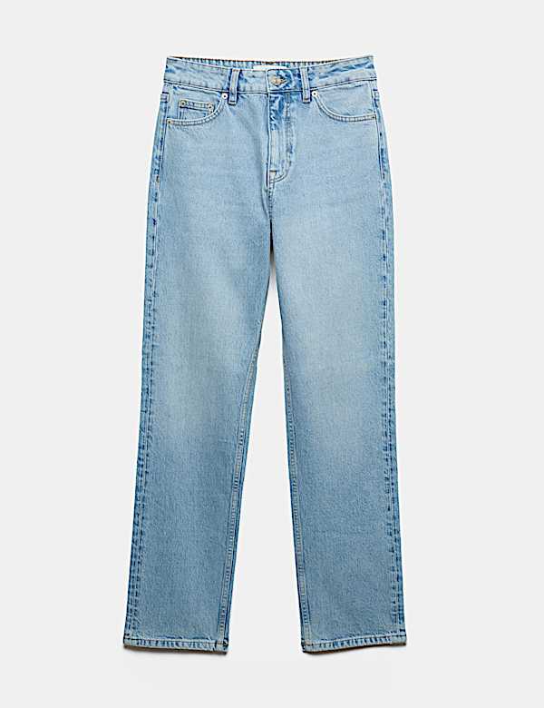 Mid Rise Straight Leg Ankle Length Jeans - US