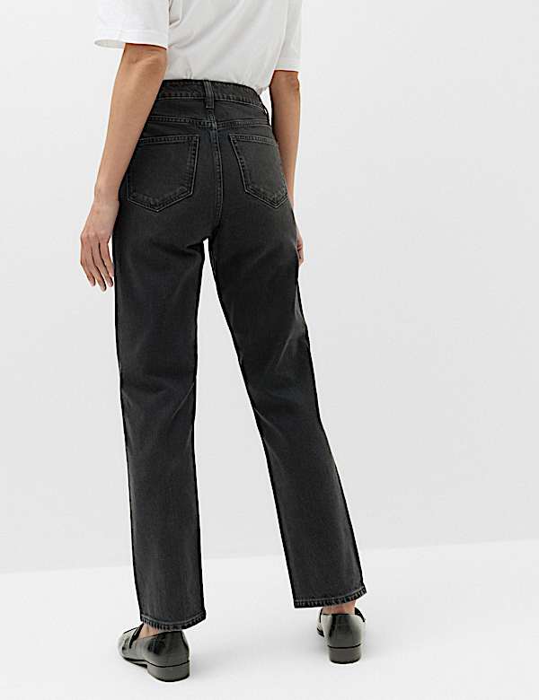 Mid Rise Straight Leg Ankle Length Jeans - BE