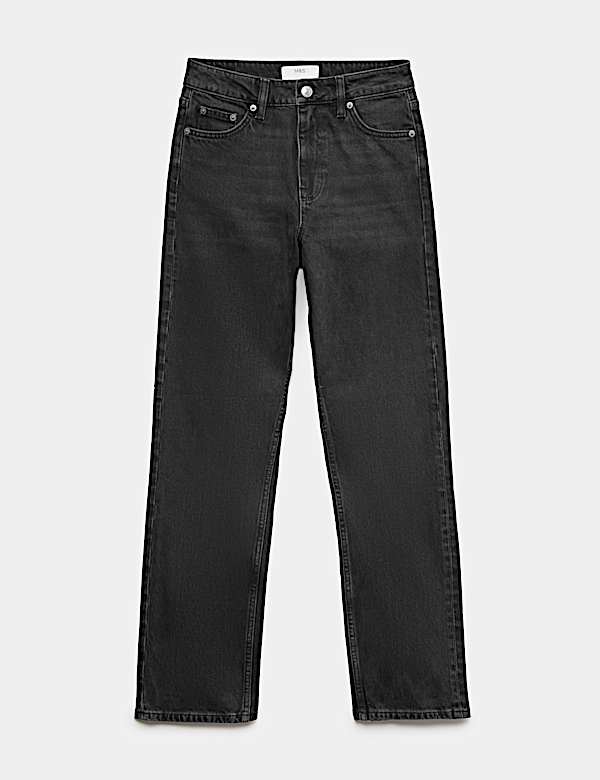 Mid Rise Straight Leg Ankle Length Jeans - BE