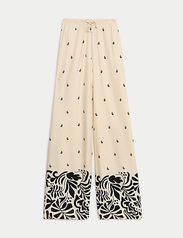 Pantal&oacute;n de pata ancha estampado - US