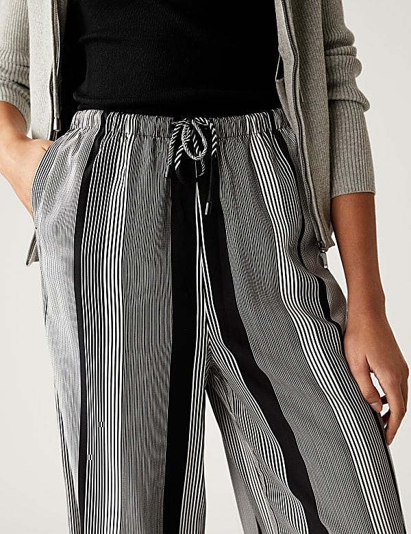 Printed Wide Leg Trousers