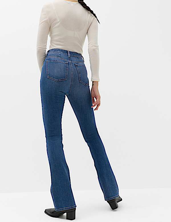 Magic Shaping High Waisted Slim Flare Jeans - ID