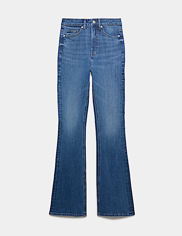 Magic Shaping High Waisted Slim Flare Jeans - ID