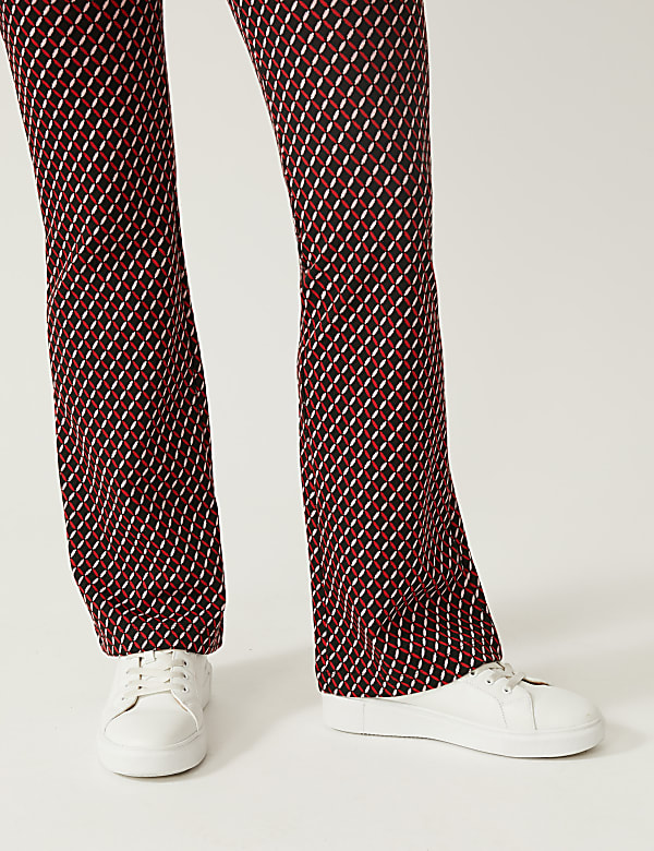 Printed High Waisted Flared Leggings