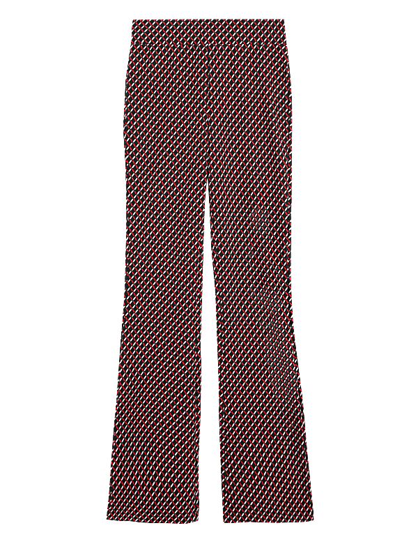 Printed High Waisted Flared Leggings