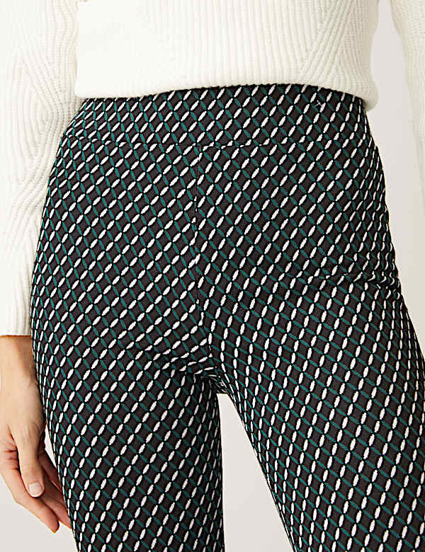 Printed High Waisted Flared Leggings