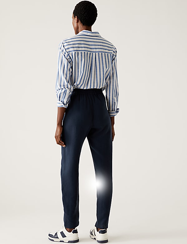 Lyocell Rich Tapered Ankle Grazer Trousers