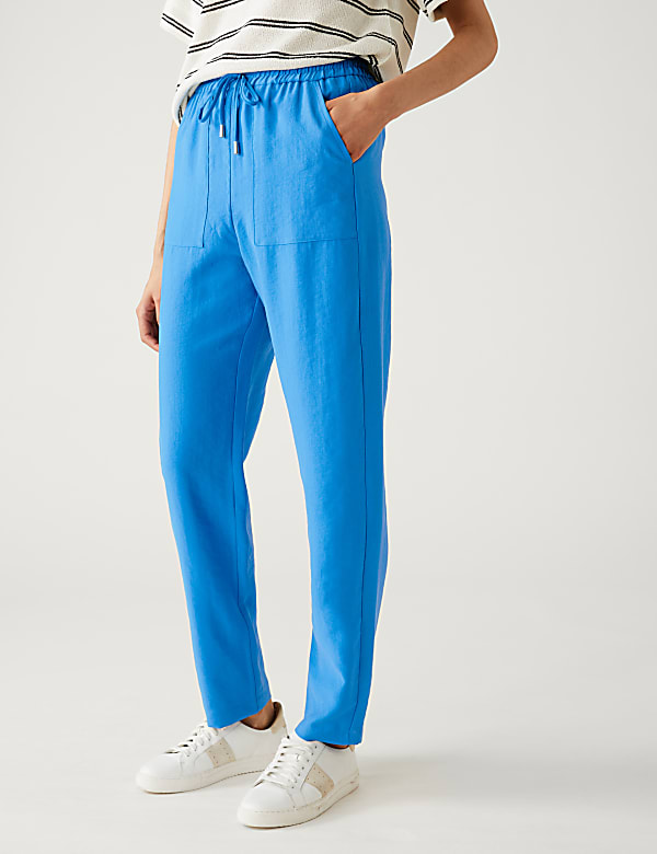 Lyocell Rich Tapered Ankle Grazer Trousers