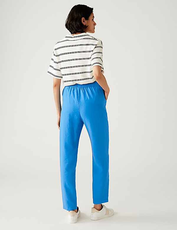 Lyocell Rich Tapered Ankle Grazer Trousers