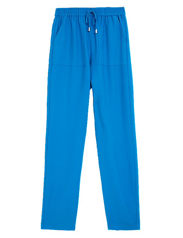 Lyocell Rich Tapered Ankle Grazer Trousers