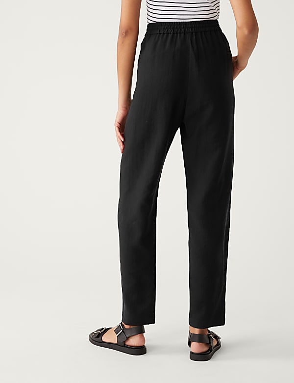 Lyocell Rich Tapered Ankle Grazer Trousers