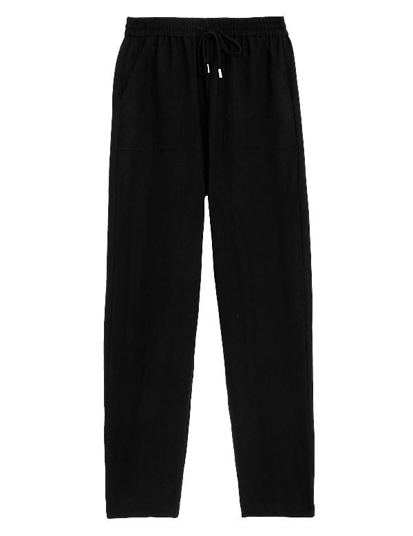 Lyocell Rich Tapered Ankle Grazer Trousers