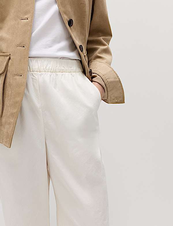 2 Pack Pure Cotton Poplin Straight Leg Trousers